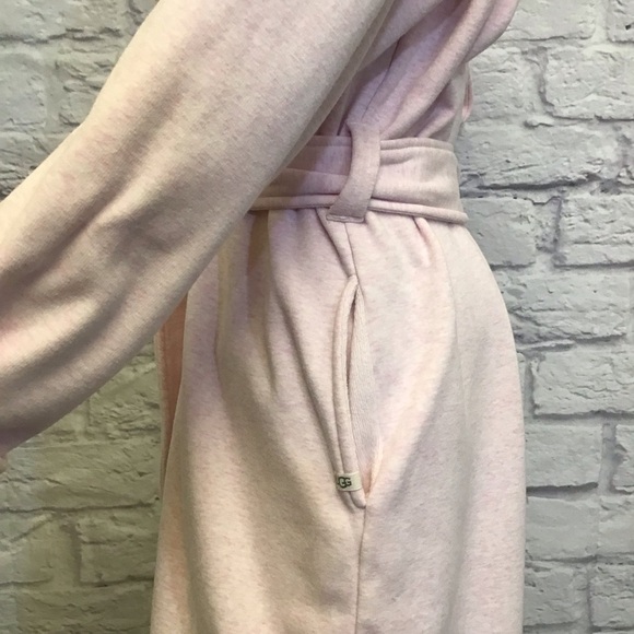 Ugg XL Blanche II Women’s Robe Pink Tie Waist Pockets Style 1095613 Tiny Flaw - Picture 4 of 10